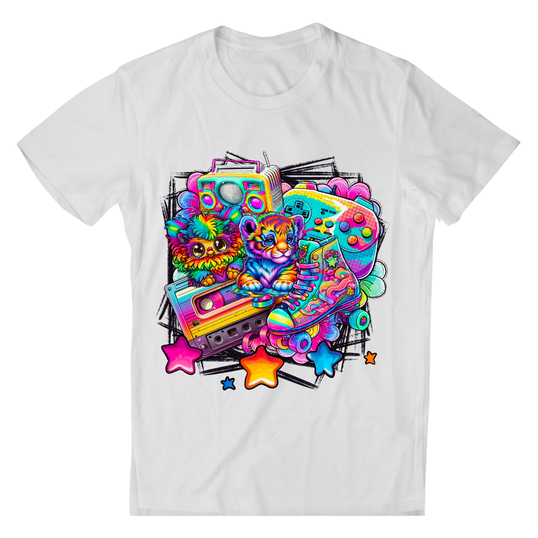 Colorful 90s Tiger Classic Tshirt